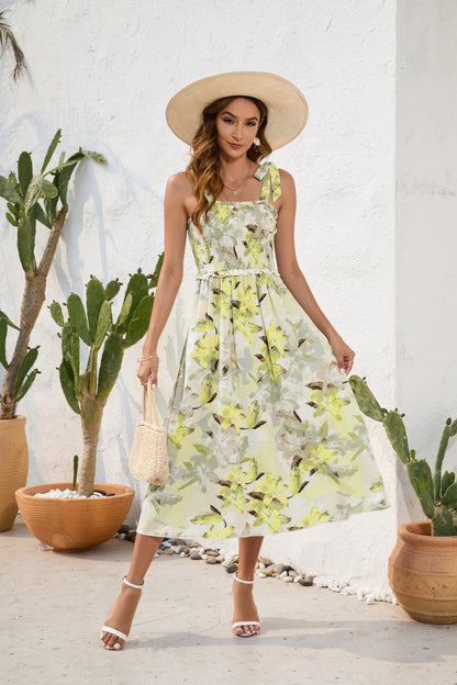 Casual Floral Printed Summer Dress