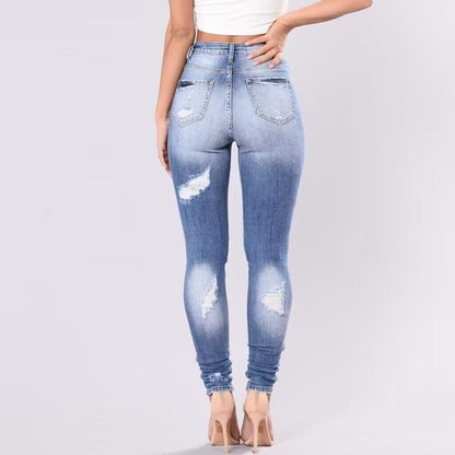 Casual Ripped Denim Jeans