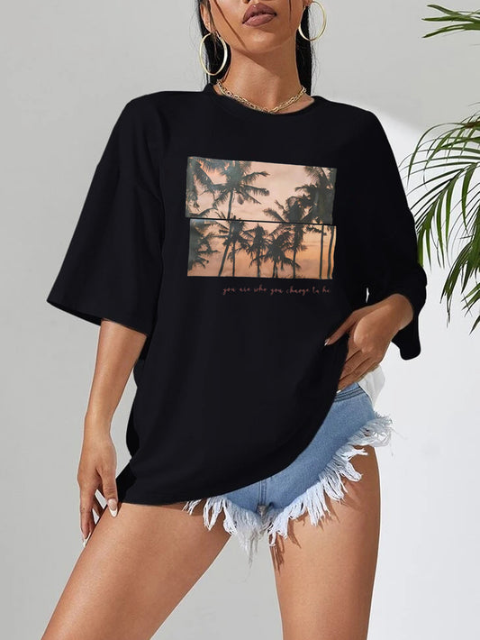 Casual Printed Short Sleeve T Shirt