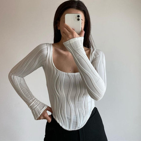 Textured Sim French Top