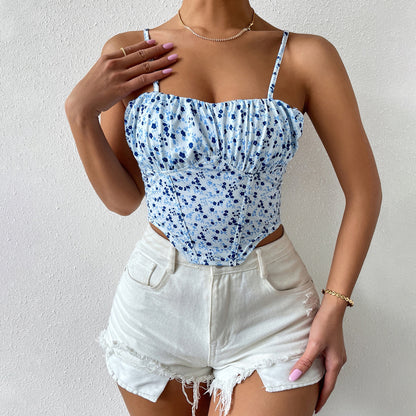 Floral Cropped Tank Top