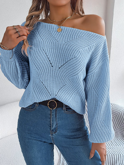 Casual Off Shoulder Sweater