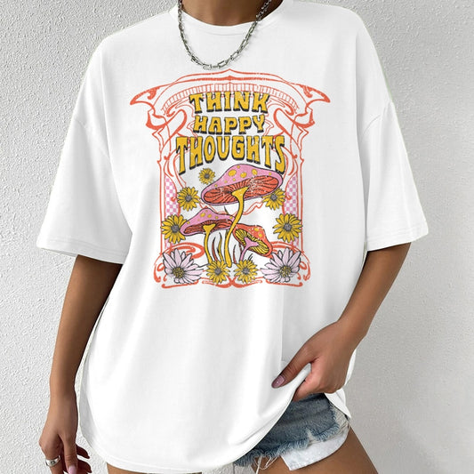 Think Happy Thoughts Oversized Tee